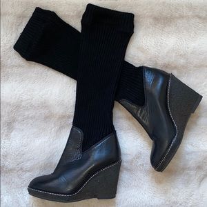Marc by Marc Jacobs leather & sweater boots!